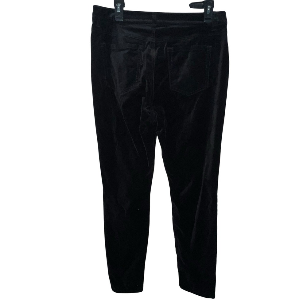 CAbi 4073 Gala Velvet Pants Women 10 High Rise Stretch Cotton Zip Closure Black - Picture 4 of 10